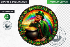 Stained glass St Patrick&#039;s Day Clipart, Saint patricks day Product Image 1