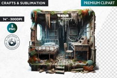 Undersea Shipwrecked , Nautical Clipart, Ocean ruins Product Image 1