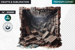 Undersea Shipwrecked , Nautical Clipart, Ocean ruins Product Image 1