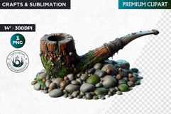 Undersea Shipwrecked , Nautical Clipart, Ocean ruins Product Image 1