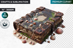 Undersea Shipwrecked , Nautical Clipart, Ocean ruins Product Image 1