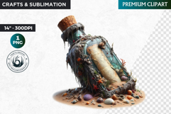 Undersea Shipwrecked , Nautical Clipart, Ocean ruins Product Image 1