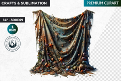 Undersea Shipwrecked , Nautical Clipart, Ocean ruins Product Image 1