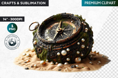 Undersea Shipwrecked , Nautical Clipart, Ocean ruins Product Image 1