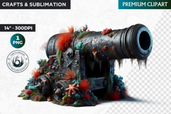 Undersea Shipwrecked , Nautical Clipart, Ocean ruins Product Image 1