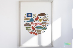 50 State Doodle Sublimation Clipart Product Image 6