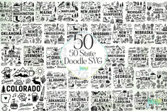 50 State Doodle SVG Sublimation Product Image 1