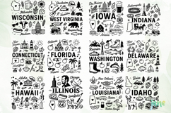 50 State Doodle SVG Sublimation Product Image 4