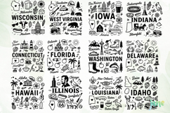 50 State Doodle SVG Sublimation Product Image 2