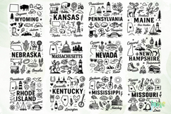 50 State Doodle SVG Sublimation Product Image 4