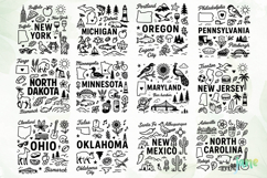 50 State Doodle SVG Sublimation Product Image 8