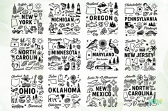 50 State Doodle SVG Sublimation Product Image 2
