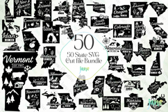 50 State SVG cut file Bundle Product Image 1