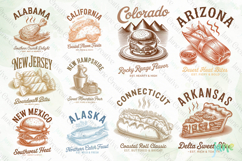 50-State Vintage Food Emblem Series SVG Product Image 6