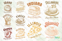 50-State Vintage Food Emblem Series SVG Product Image 9