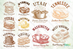 50-State Vintage Food Emblem Series SVG Product Image 7