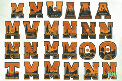50 States Retro Sunset SVG Sublimation Product Image 7