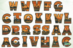50 States Retro Sunset SVG Sublimation Product Image 6