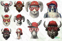 50 States Valentine Animals PNG Bundle Product Image 8
