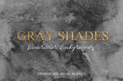 Watercolor Backgrounds 50 Gray Textures, Digital Paper Pack Product Image 1