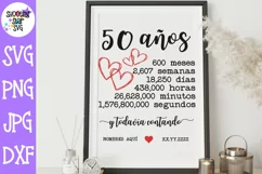 50th aniversario de boda - aniversario de bodas SVG Product Image 1