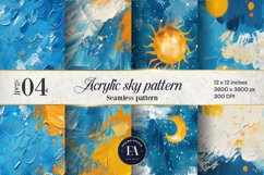 Acrylic Sky pattern | Abstract clouds and sky pattern Product Image 1