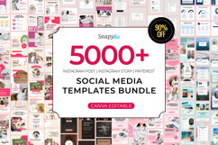 5000 Social Media Canva Template Bundle Product Image 1