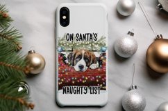 St. Bernard On Santa's Naughty List Sublimation Png Product Image 3