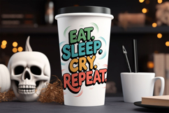 Eat Sleep Cry Repeat Graffiti Art Words Product Image 3