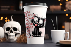 Your Crazy Is Showing Sarcastic Black Cat Product Image 2