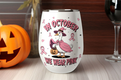 In October We Wear Pink Cute Witch Goose Product Image 3