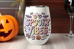 Spooky Vibes Cute Halloween Ghosts &amp; Fun Bats Product Image 3