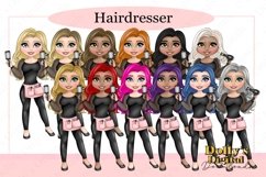 Hairdresser Hairstylist Character Bundle Clipart PNG Product Image 1