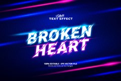 Editable text effect, Broken Heart text effect Product Image 1