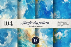 Acrylic Sky pattern | Abstract clouds and sky pattern Product Image 1
