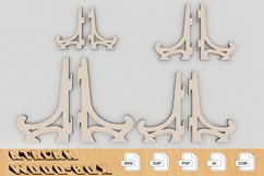 4MM Easel Wood Plate Display, Plate display laser cut SVG fi Product Image 3