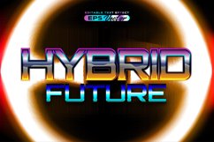 Retro futuristic 80s hybrid future editable text effect Product Image 1