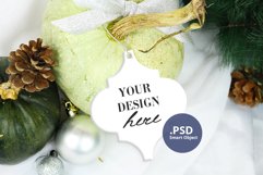 Arabesque Ornament Mockup Christmas, Sublimation Ornament Product Image 4