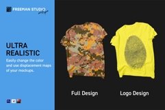 Men&#039;s U-Neck T-Shirt Mock-Up Set Product Image 3