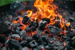 Charred Ashes after barbecue. Generate ai Product Image 1