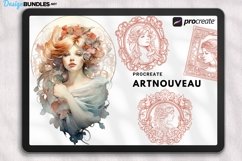 Procreate, Art Nouveau coloring projects! Product Image 1