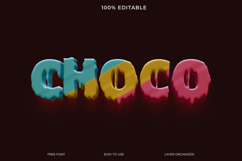 Colorful Choco Text Design with Melted Candy Effect Product Image 1