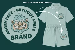embroidery Cotton Polo Shirt and Shorts psd mockup template Product Image 2