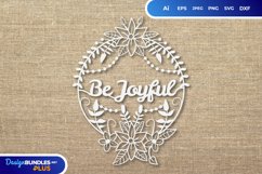 Be Joyful Papercut SVG Product Image 1