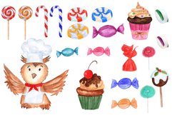 Watercolor Christmas Sweets clipart Product Image 2