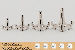 4MM Easel Wood Plate Display, Plate display laser cut SVG fi Product Image 1