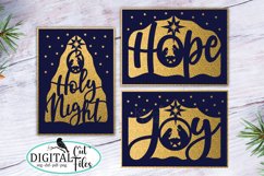 Christmas cut out card bundle svg dxf plotter laser cut file Product Image 5