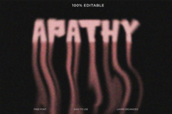 Apathy Text Graphic with a Blurry, Flowing Effect. Product Image 1