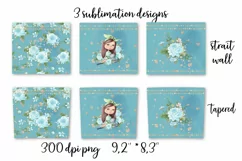 Spring sublimation design. Skinny tumbler wrap design. Product Image 6