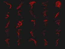 200 RED SMOKE TRANSPARENT PNG FILES, PHOTOSHOP OVERLAYS Product Image 14